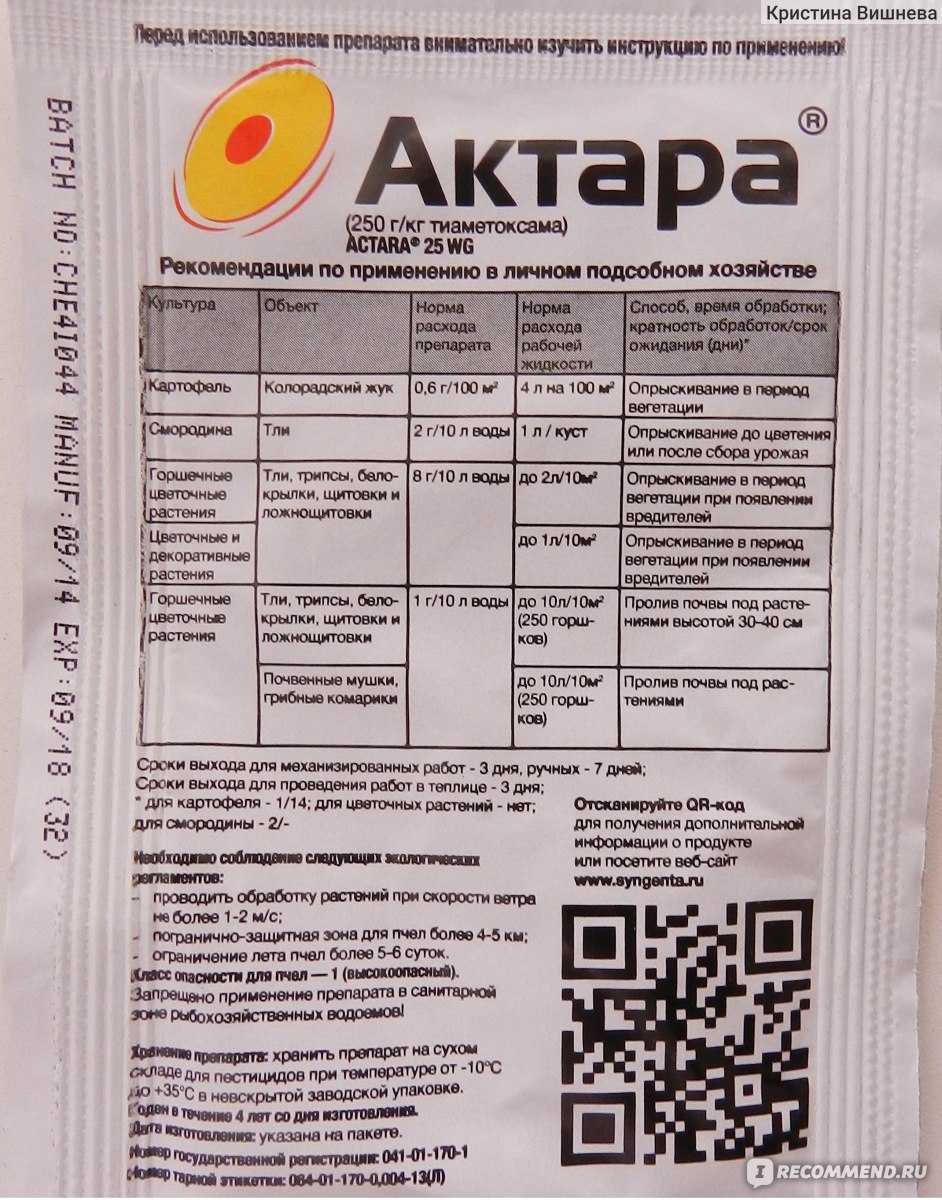 Как применять препарат актара: инструкция и полезные рекомендации