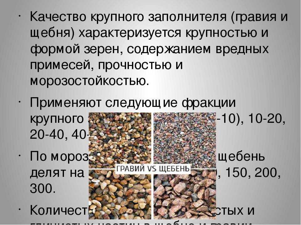 Гравий и галька отличие. отличие щебня от гравия